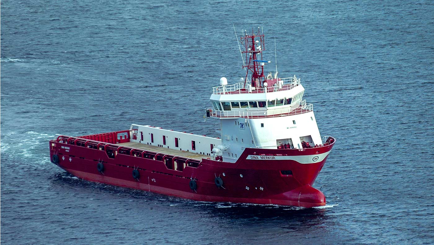 MV Dina Merkur sailing.