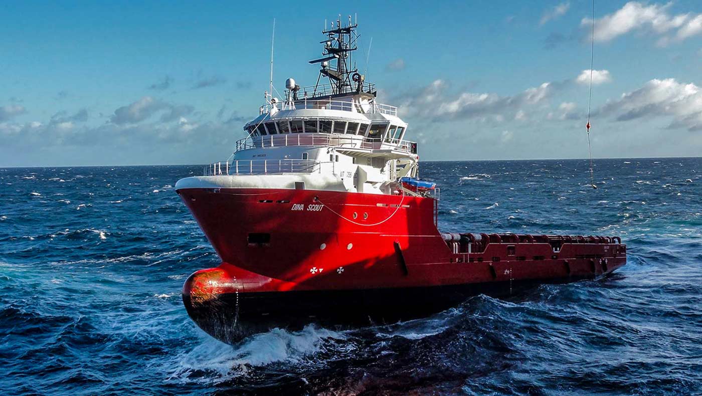 MV Dina Scout sailing.